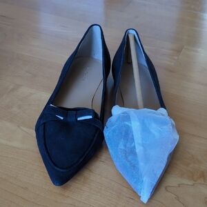 Ann Taylor Black Flats Elegant Suede Loafers